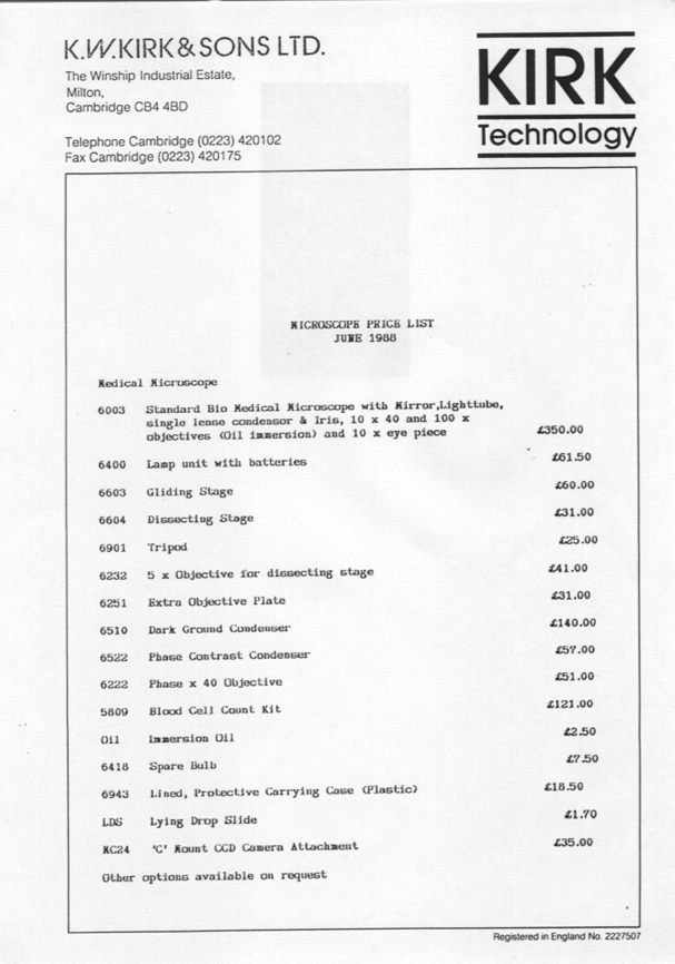 A paper with a price list
Description automatically generated