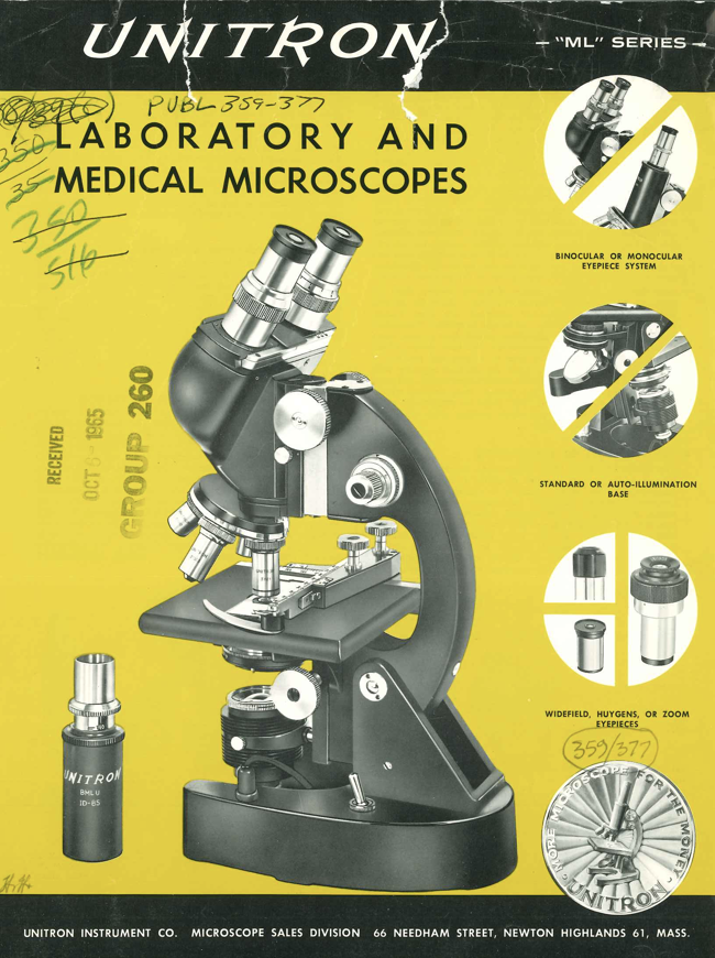 A yellow cover with a microscope
Description automatically generated