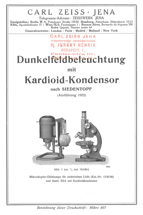 A black and white poster with a couple of microscopes
Description automatically generated