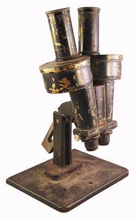 A close-up of a microscope
Description automatically generated