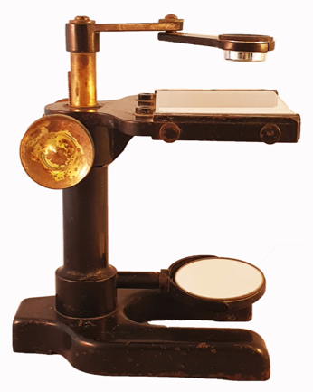 A close up of a microscope
Description automatically generated