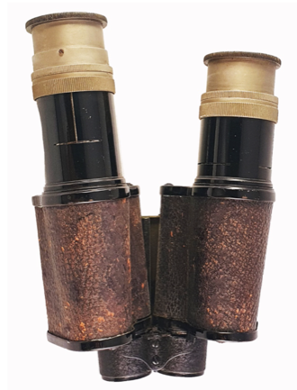 A pair of binoculars on a white background
Description automatically generated