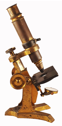 A close up of a microscope
Description automatically generated